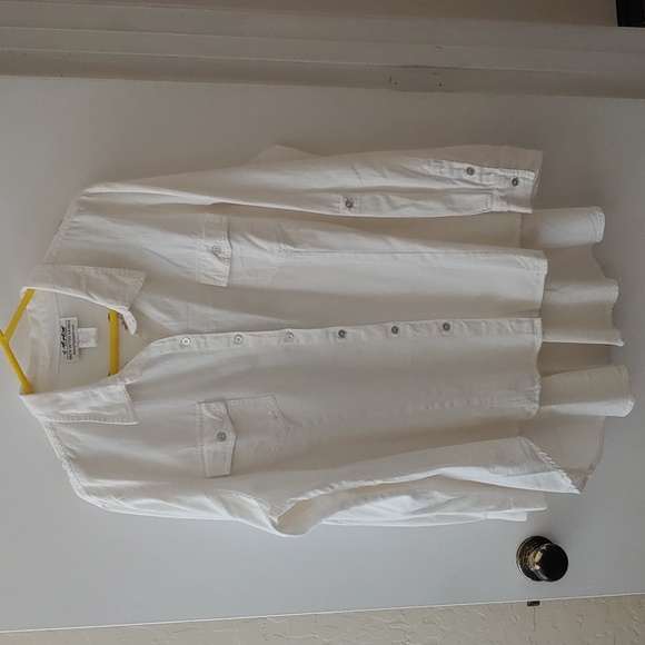 Western shirt/jacket, shirt length standard front, embellished embroidered back - Picture 1 of 5